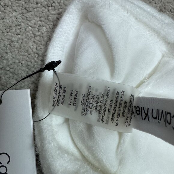 Calvin Klein Headband White Fleece One Size NWT - Picture 9 of 9